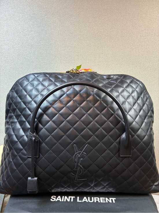 Yves Saint Laurent Handbags - Saint Laurent YSL Giant Quilted Leather Logo Travel Bag - NWOT $5100 Retail